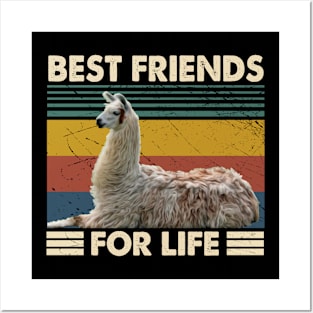 Pint-sized Paws Parade Llama Best Friends For Life Tee Posters and Art